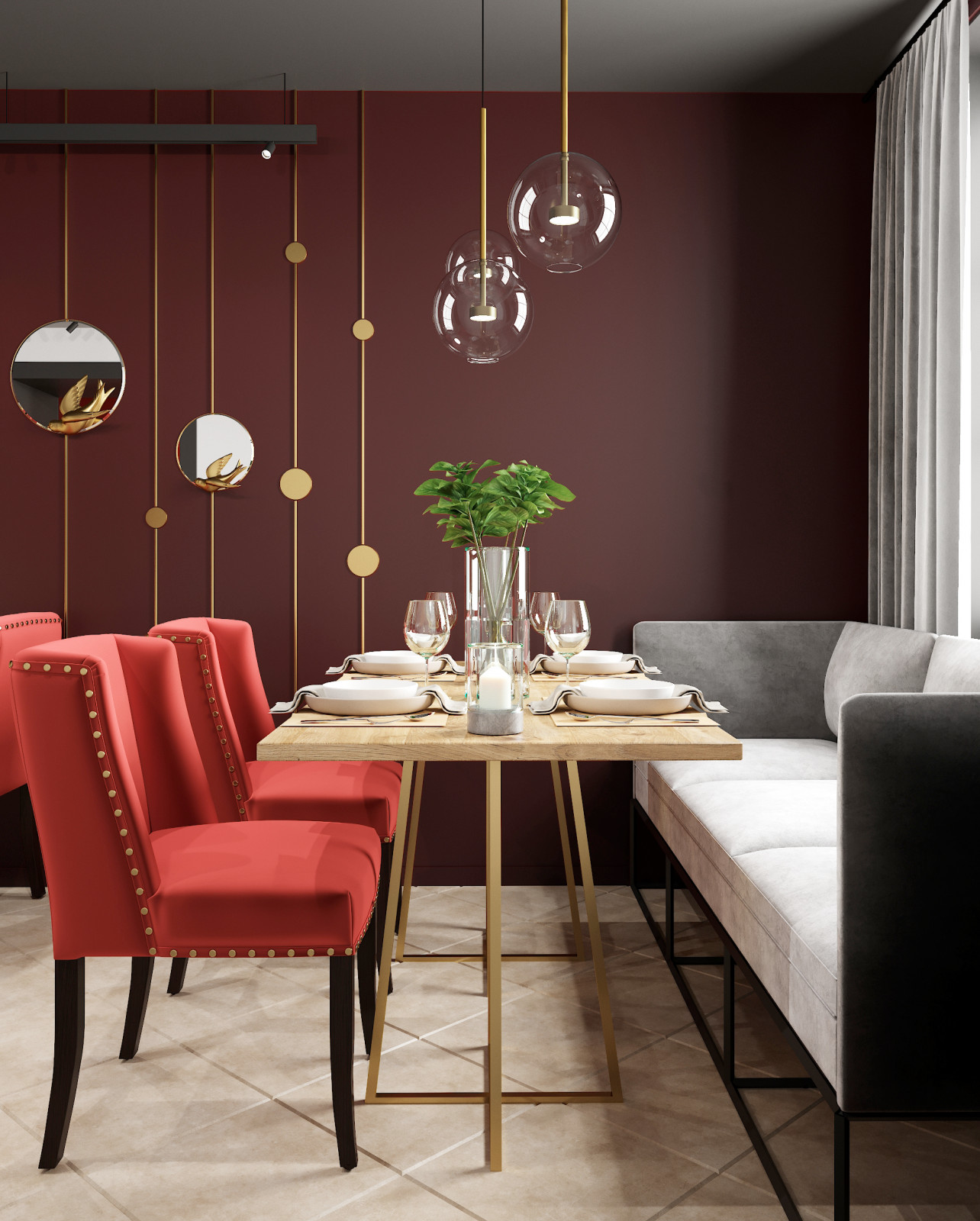 Интерьер ресторана «ИЗУМРУД, РУБИН И САПФИР»