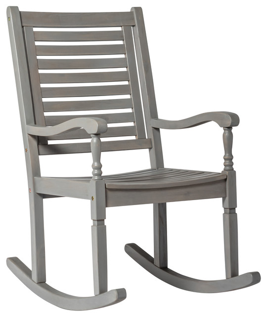 Patio Wood Rocking Chair,  Wash