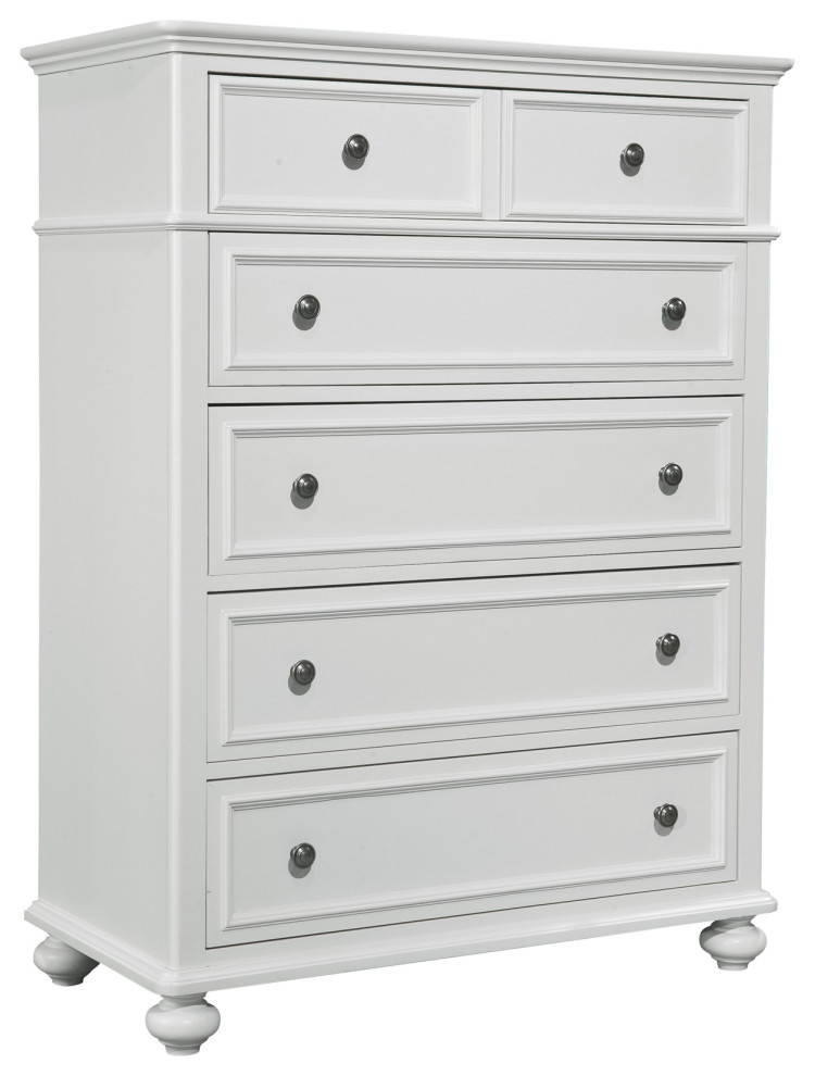 Madison White 5 Drawer Chest Traditional Kids Dressers And Armoires   Home Design 