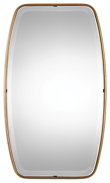 Canillo Mirror, Antiqued Gold