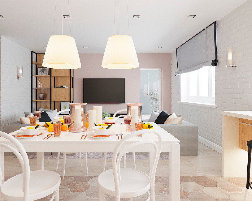 Дизайн интерьера трехкомнатной квартиры по ул. Восточной.