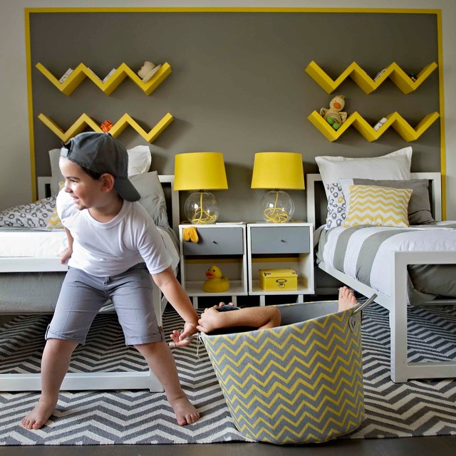 Chevron Bedroom trendy-boernevaerelse