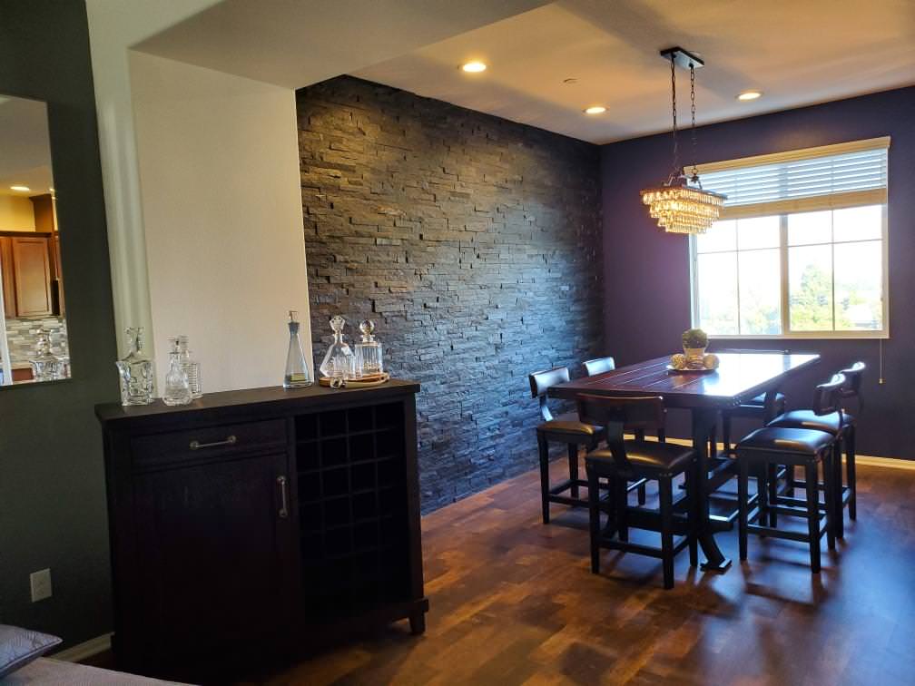 Accent wall and Kitchen details