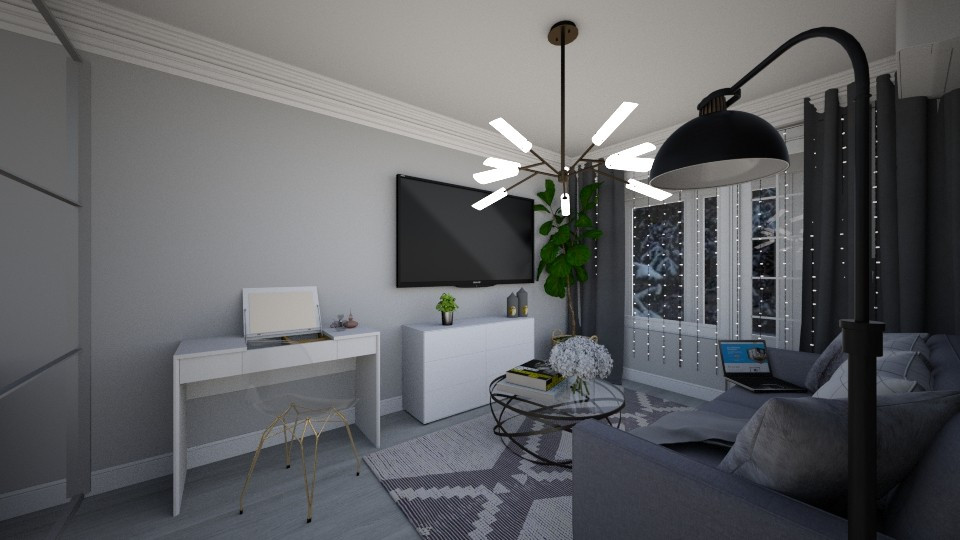 Новостройка гостиная сканди