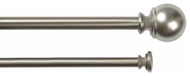 Diverge Double Drapery Rod, 88-120", Nickel by Umbra