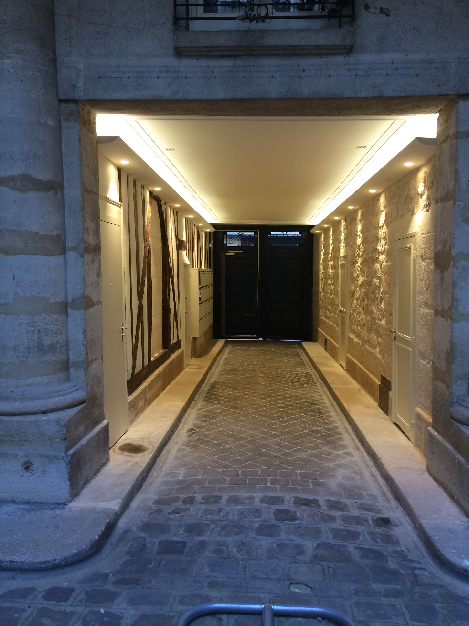 Projet porche d'immeuble parisien