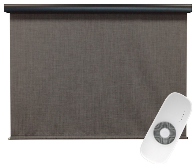 Supreme Rechargeable Motor Outdoor Sun Shade With Protective Valance