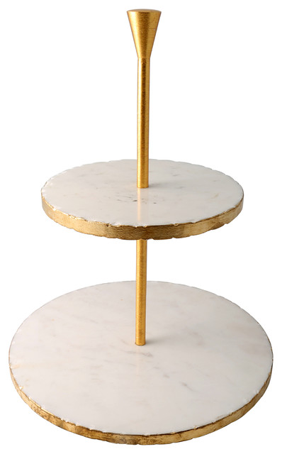 Gold and Marble Dessert Stand