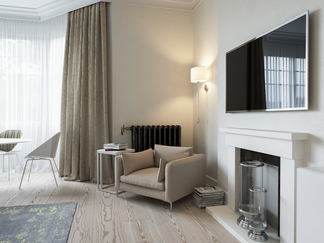 Light and Airy contemporary-vardagsrum