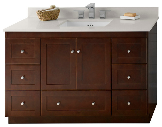 Ronbow Shaker Solid Wood Vanity Set With Ceramic Sink, 48