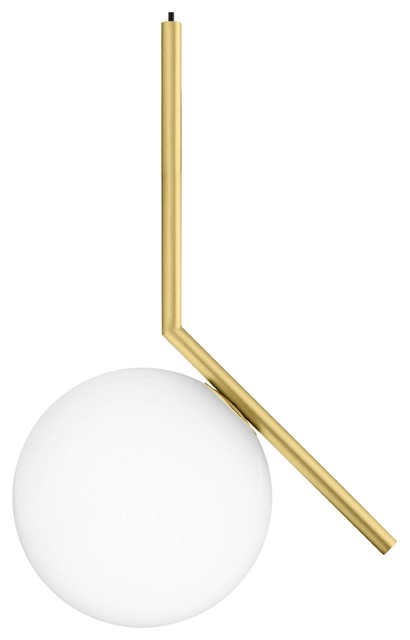 Flos IC Single Pendant Light, Brass