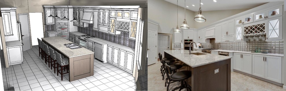 Transitional home design photo in St Louis