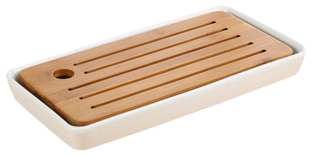 white tea tray