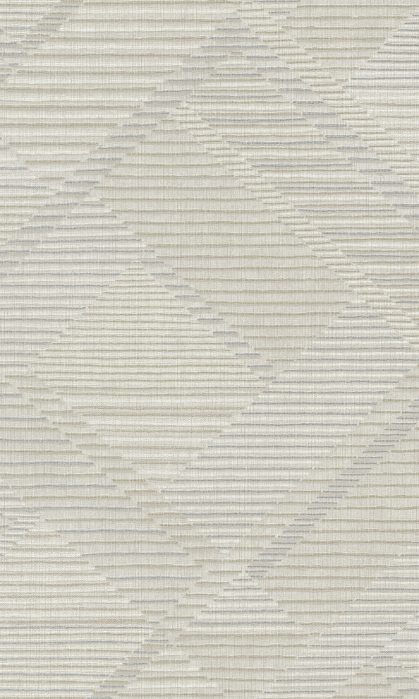 Horizontal Stripes Geometric Wallpaper, Grey, Double Roll