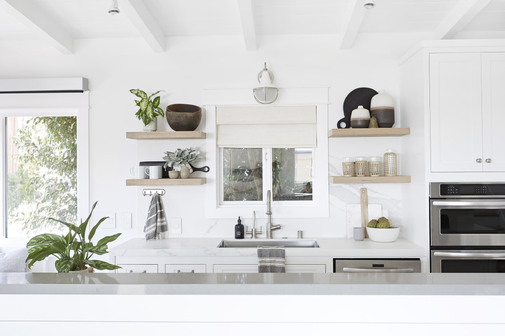 Design ideas for a beach style kitchen in Orange County.