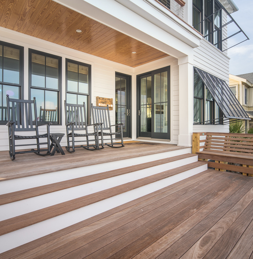 This is an example of a beach style verandah in Charleston.