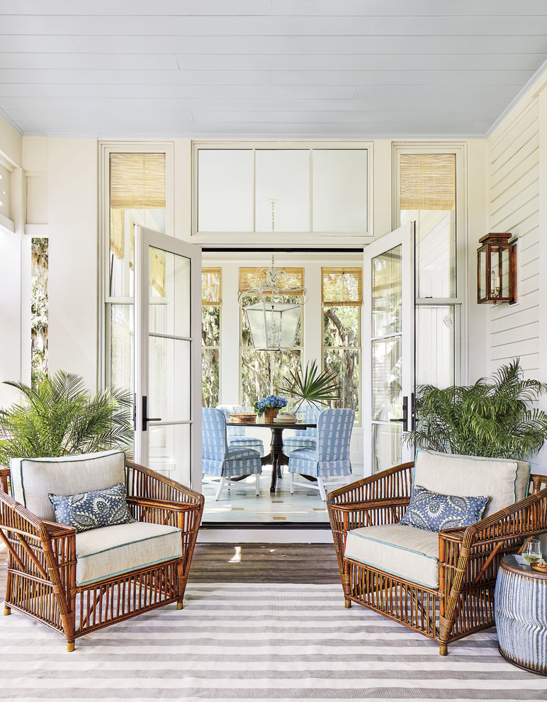 Photo of a beach style sunroom in Jacksonville.