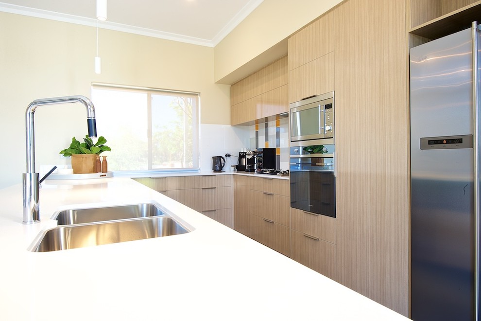 Design ideas for a beach style kitchen in Perth.