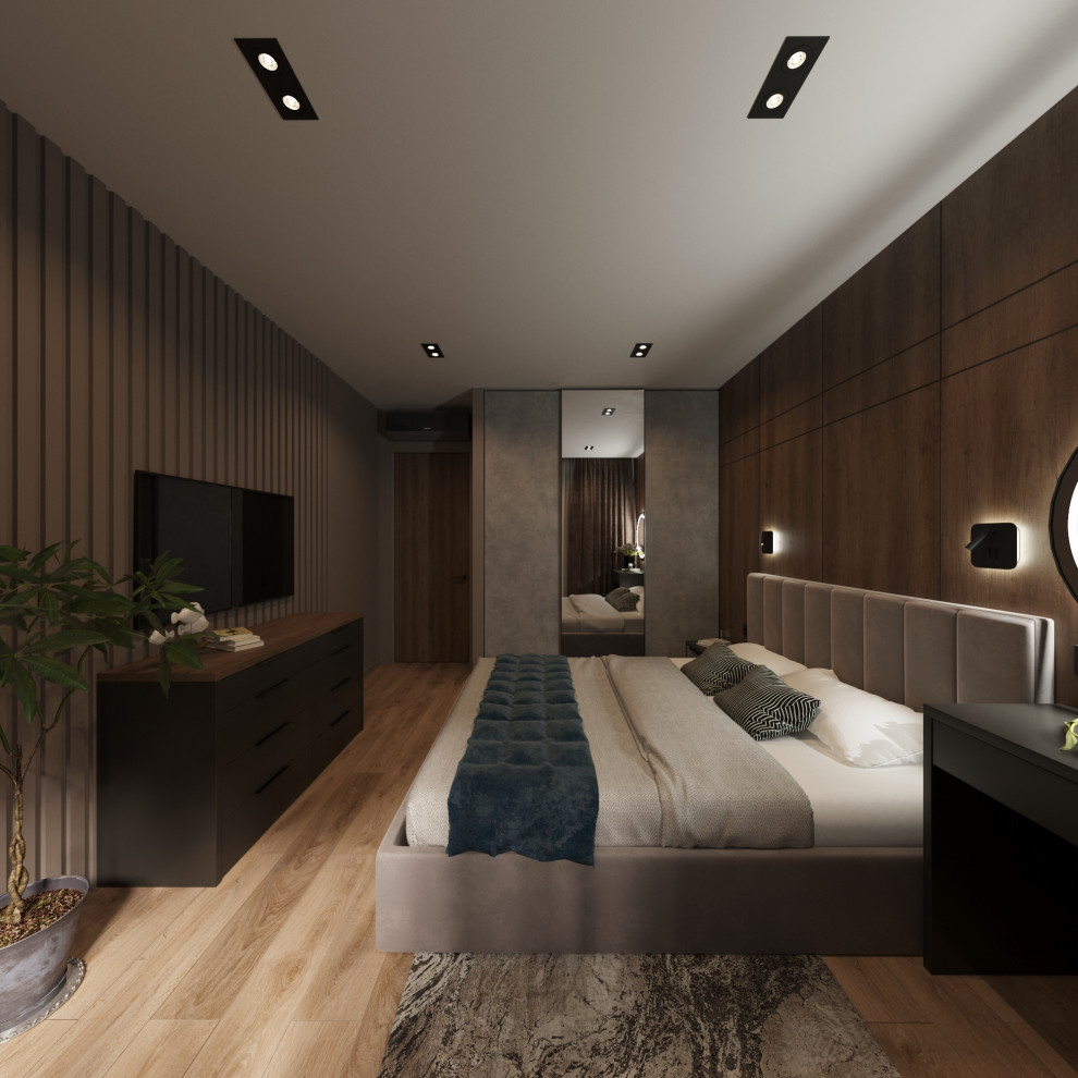 Дизайн проект квартиры в Москве в темных тонах