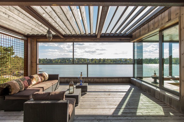 waterfront house archipelago contemporaneo-porche
