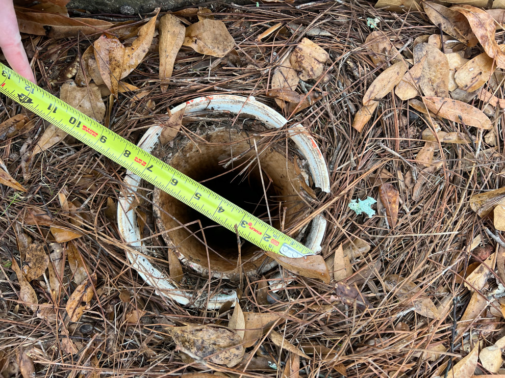 PVC pipe in the ground
