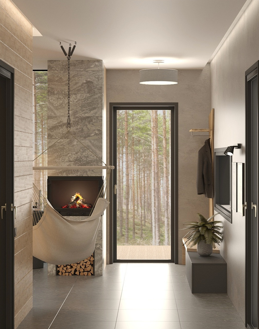 Дом с верандой и баней