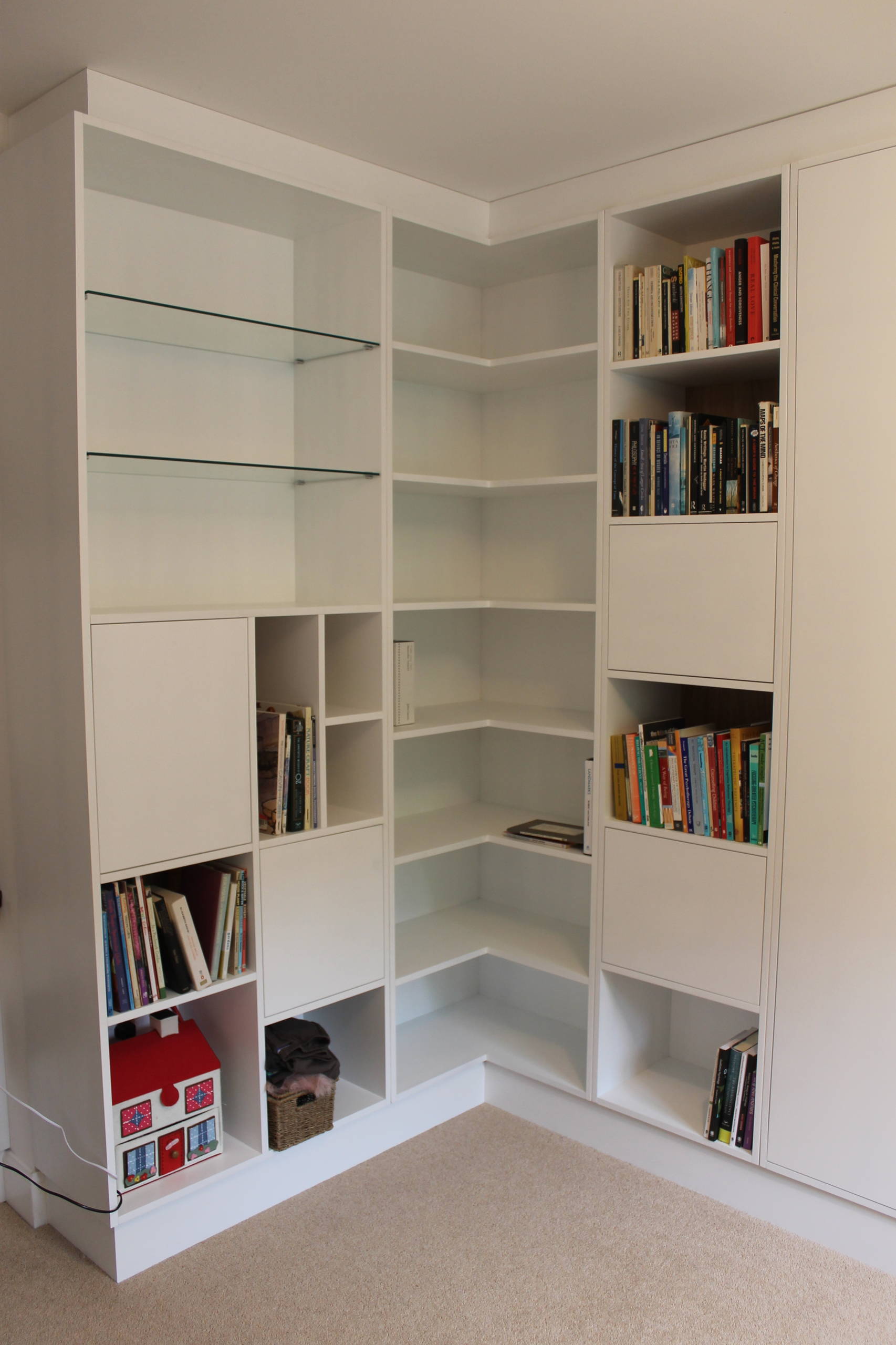 Bookcase study and sewing area