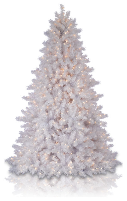 7.5' Balsam Hill® Classic White Pre-Lit Artificial Christmas Tree