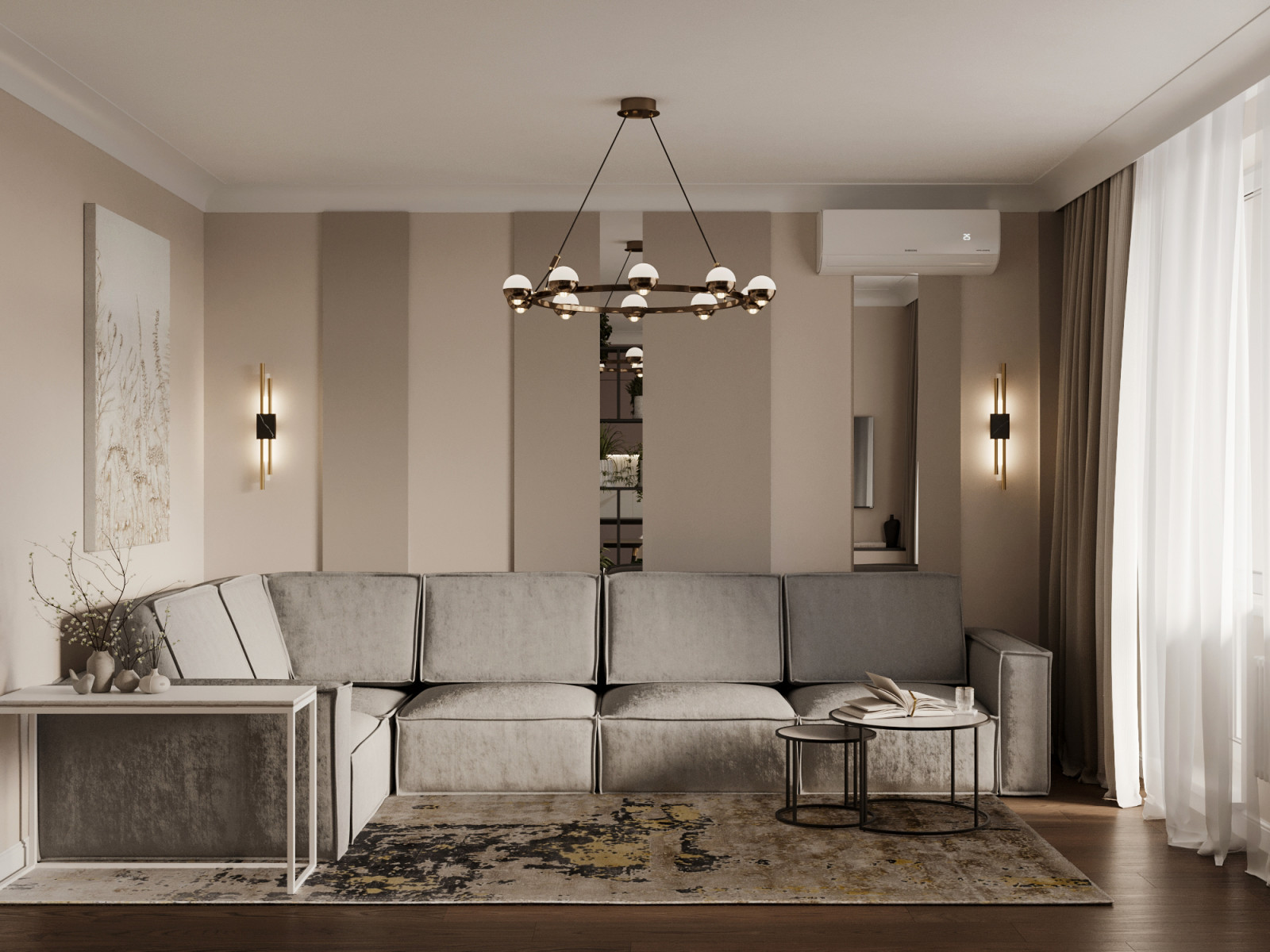 Дизайн проект 3-х комнатной квартиры "Зеленая роща"