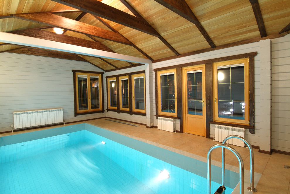 Баня в доме из клееного бруса