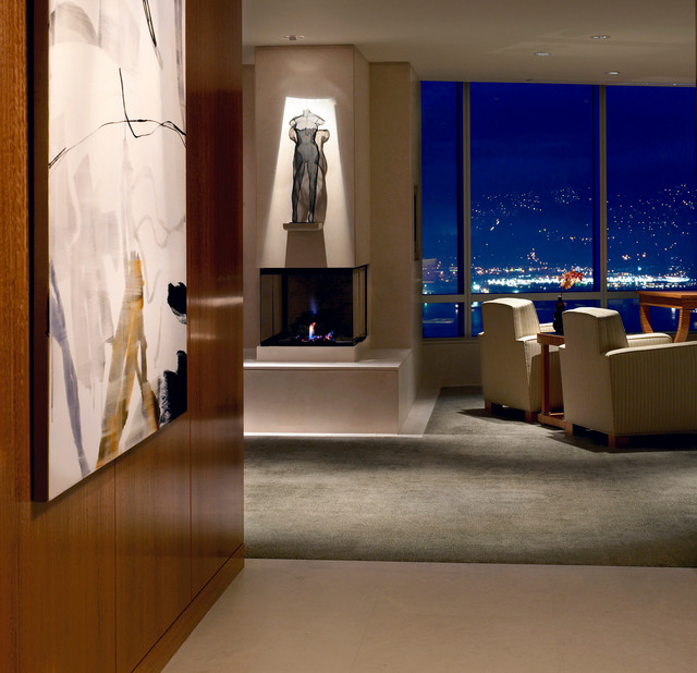 Waterfront City Home Contemporary Living Room Vancouver by Van