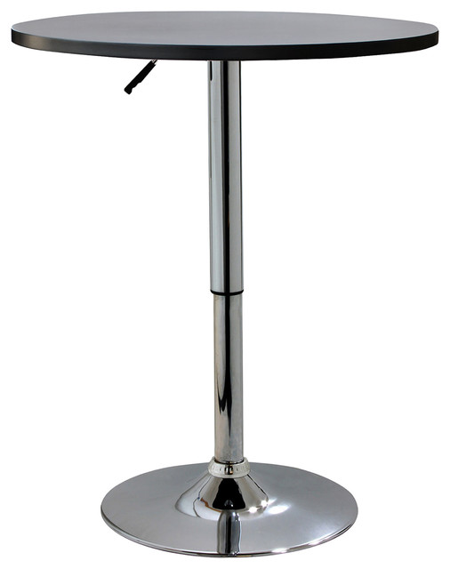 Classic Wood Top Bistro Table, Round Contemporary Indoor Pub And