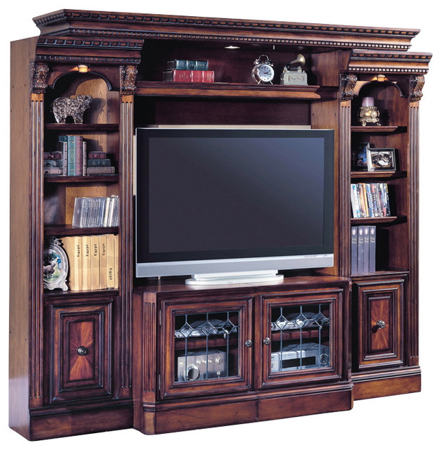 Huntington Space Saver Entertainment Center, Chestnut Traditional Entertainment Centers And