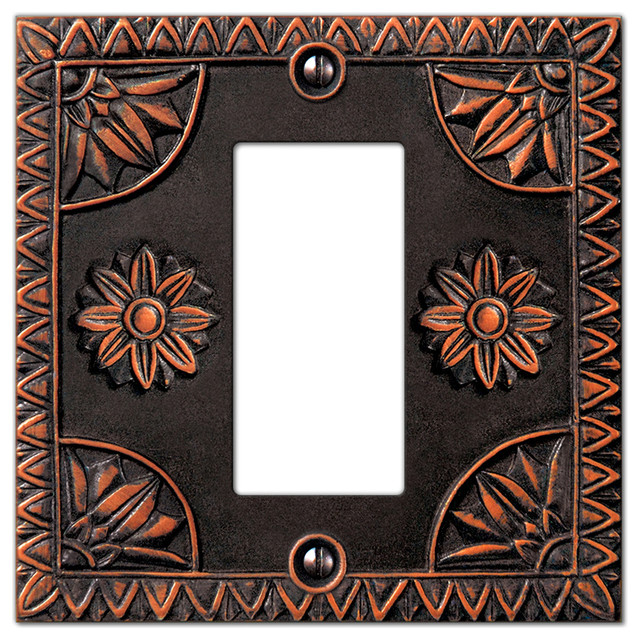 York Aged Bronze Resin 1Rocker Wall Plate Southwestern Switch