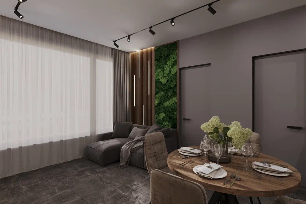 Ремонт квартиры для молодого человека в теплых тоннах