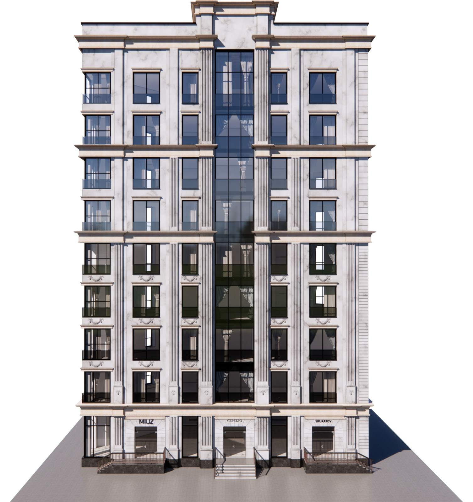 Эскизные предложения жилого дома на Серебрянической набережной. Москва