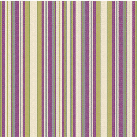 Purple and Green Stripe Woven Fabric