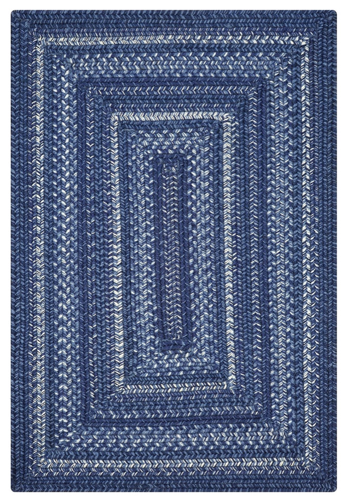 Homespice Decor Indigo Ultra Wool Braided Rugs (Rectangle), 4' x 6