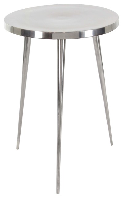 Contemporary Round Aluminum 3 Legged Accent Table Midcentury Side Tables And End Tables By Brimfield May