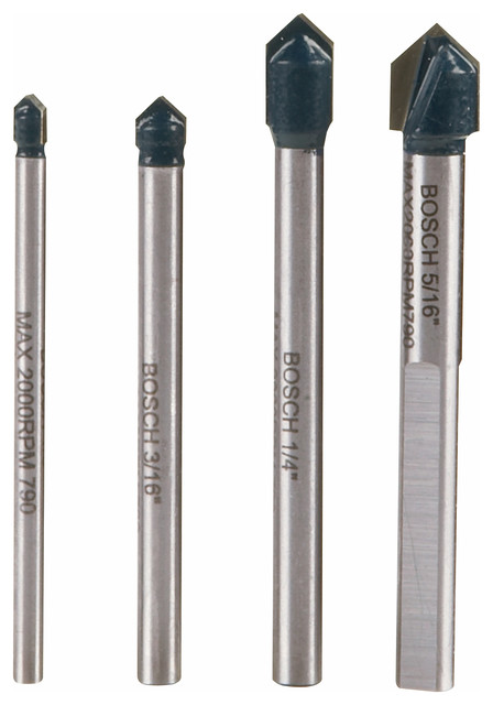 Bosch Carbide Glass And Tile Hammer Drill Bit 4 Piece Set