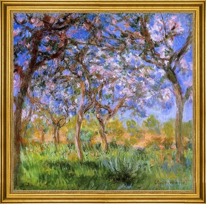 Claude Oscar Monet-16"x16" Framed Canvas
