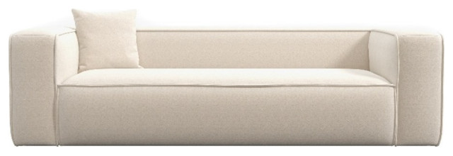 Bellevue Modern Living Room Furniture Boucle Fabric Sofa  Couch in Ivory