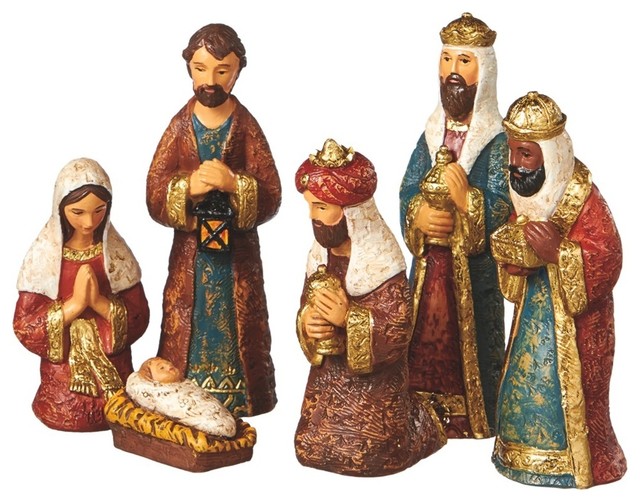 Midwest-CBK 6-Piece Nativity Decor Set - Holiday Accents And Figurines ...