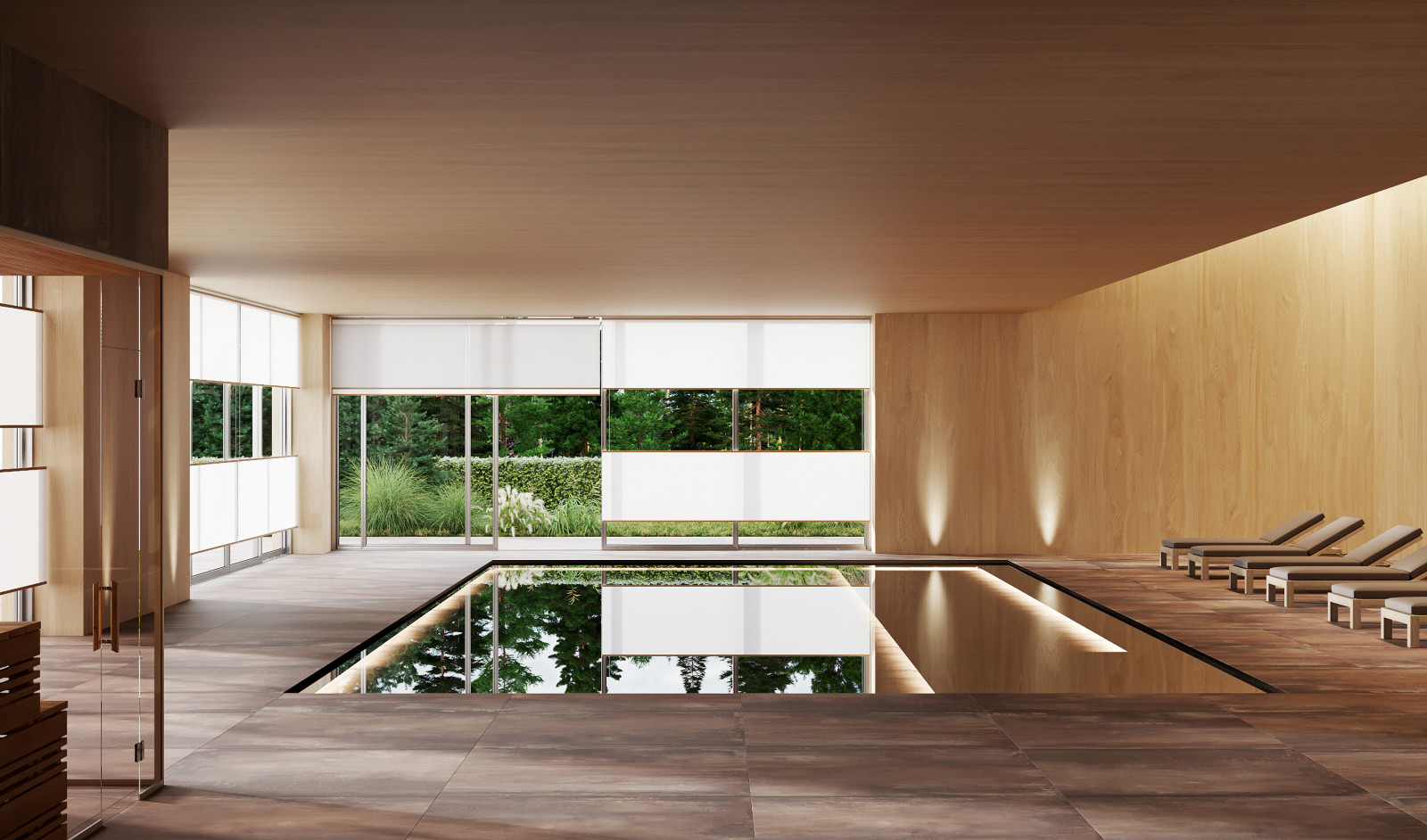 Бассейн в загородном доме