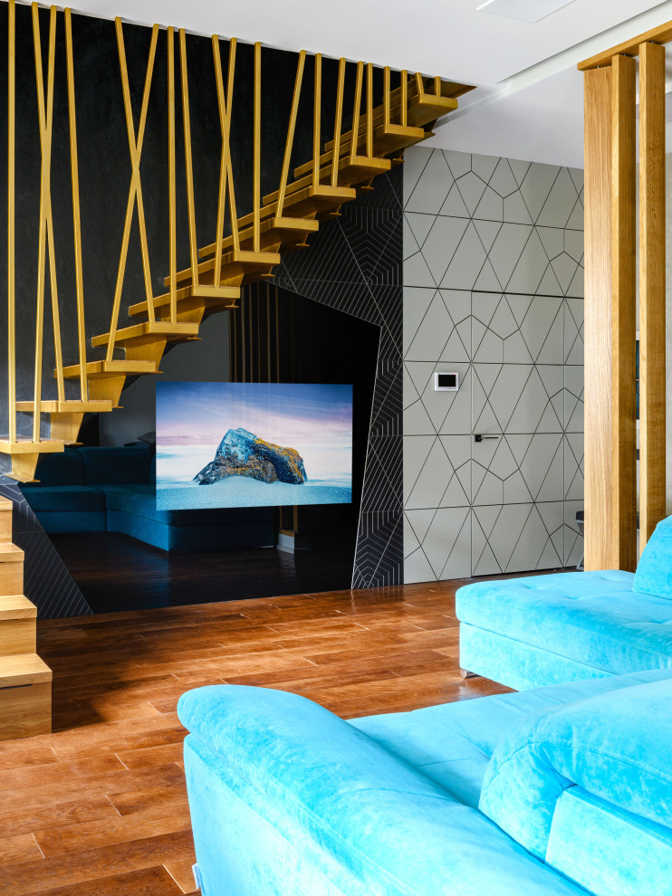 Встроенный телевизор за стекло и дизайнерские панели Leto