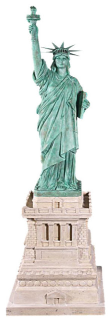Statue Of Liberty On Pedestal, Statue Of Liberty Garden Ornament