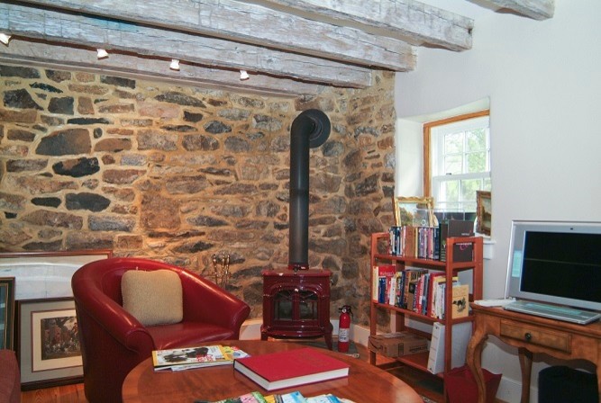 Inspiration for a rustic home office remodel in DC Metro