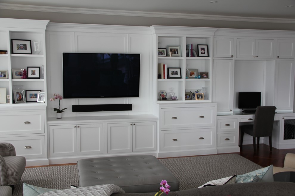 Media And Living Room Contemporary Home Theater Boston By