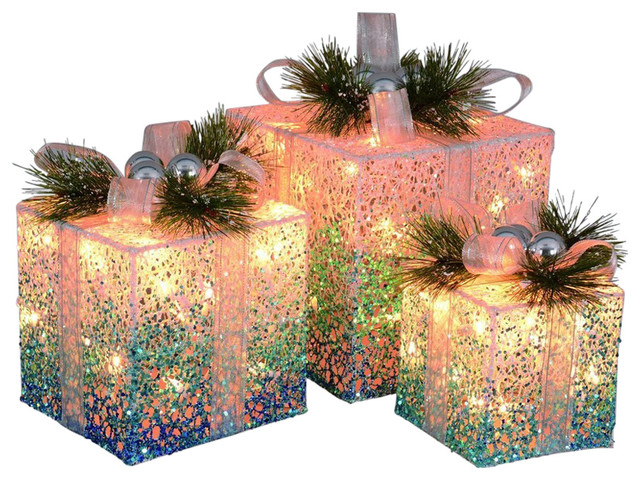 Blue And White Christmas Gift Bo Yard Art 12 3 Piece Set Blue And White Christmas Gift Bo Yard Art 12 3 Piece Set