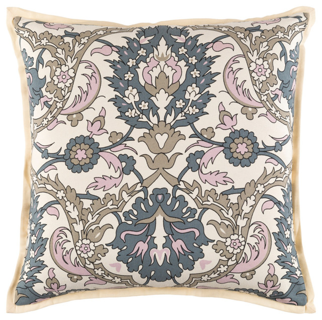Twanda Medallions and Damask Poly Filled Accent Pillow Pale Pink 20"x20"x4"